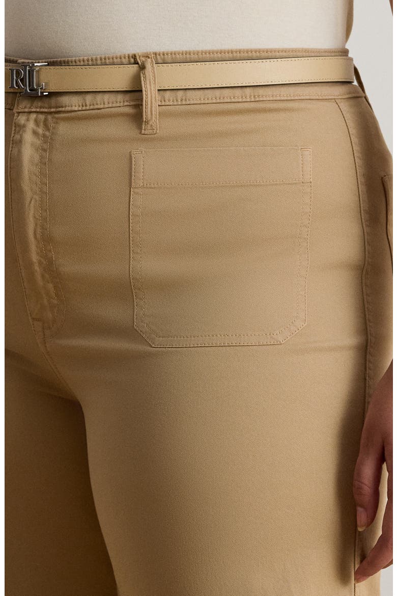 Yurshane Crop Wide Leg Chino Pants, Alternate, color, TAN