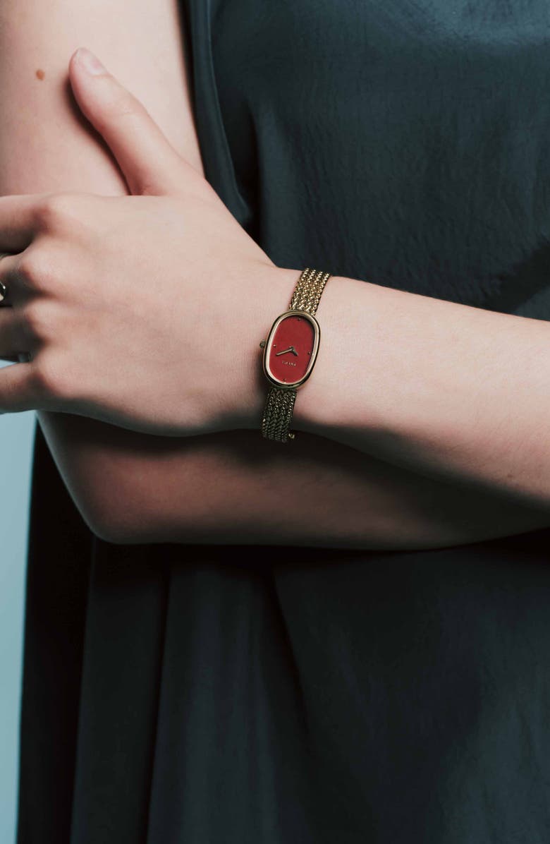 Jane Tethered Mesh Strap Watch, 18mm x 7mm