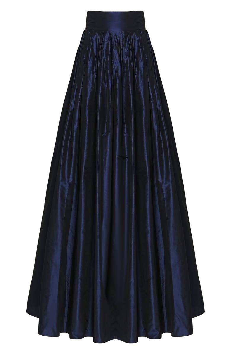 Carolina Herrera High Waist Silk Ball Skirt, Alternate, color, Midnight