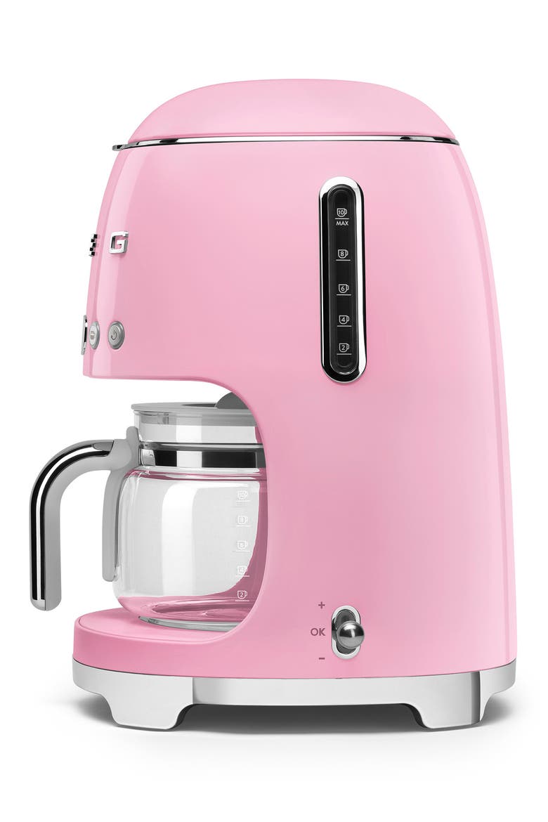 '50s Retro Style 10-Cup Drip Coffeemaker, Alternate, color, PINK