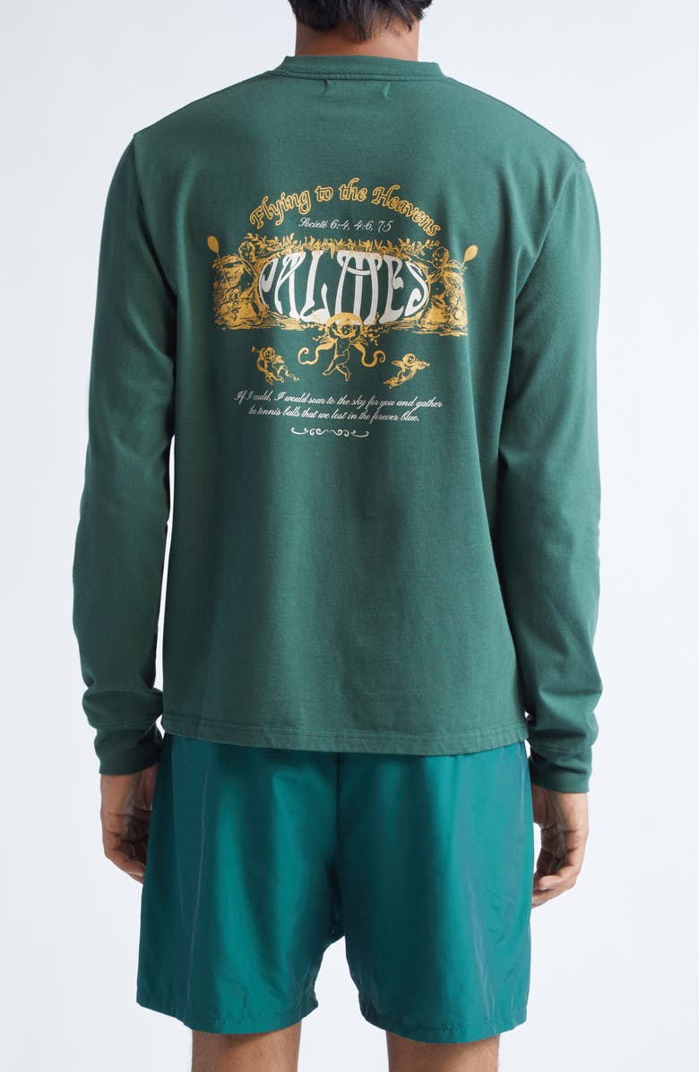 PALMES Angels Long Sleeve Graphic T-Shirt, Alternate, color, Dark Green