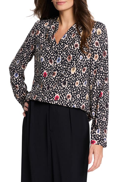 Spotted Dots V-Neck Top (Regular & Petite)