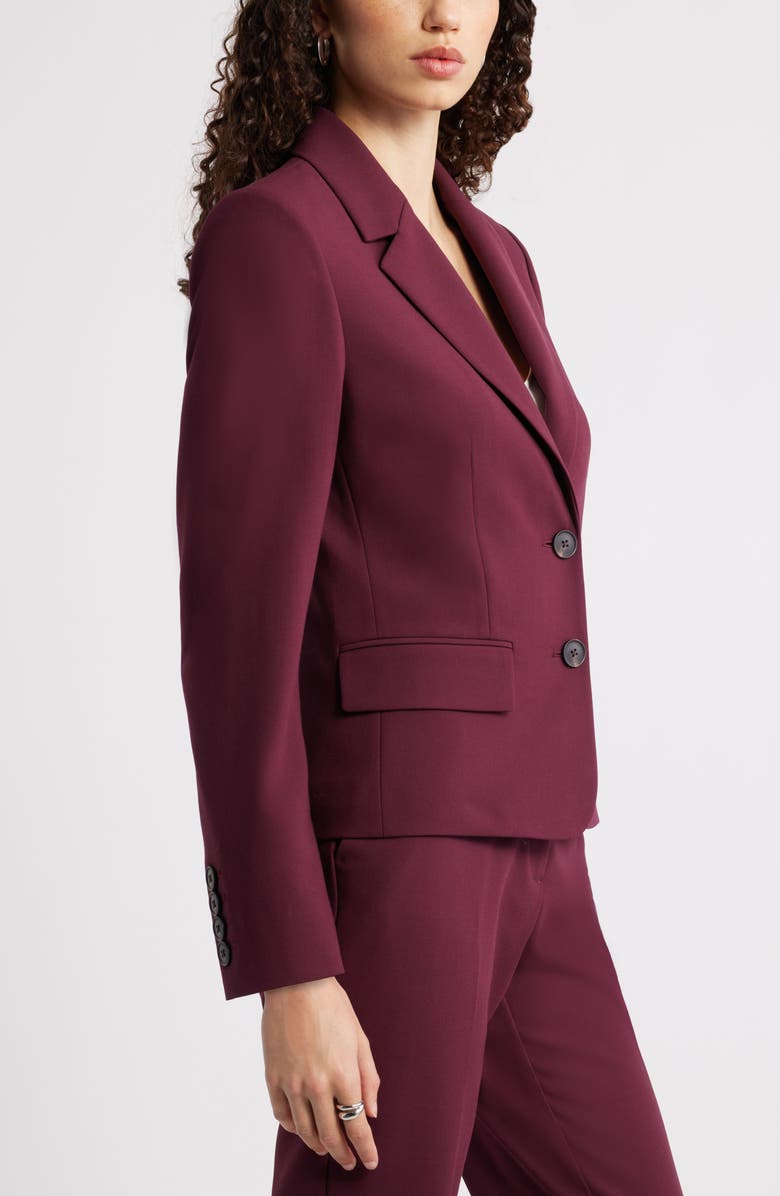 Nordstrom The Hanna Slim Fit Blazer, Alternate, color, Burgundy Royale
