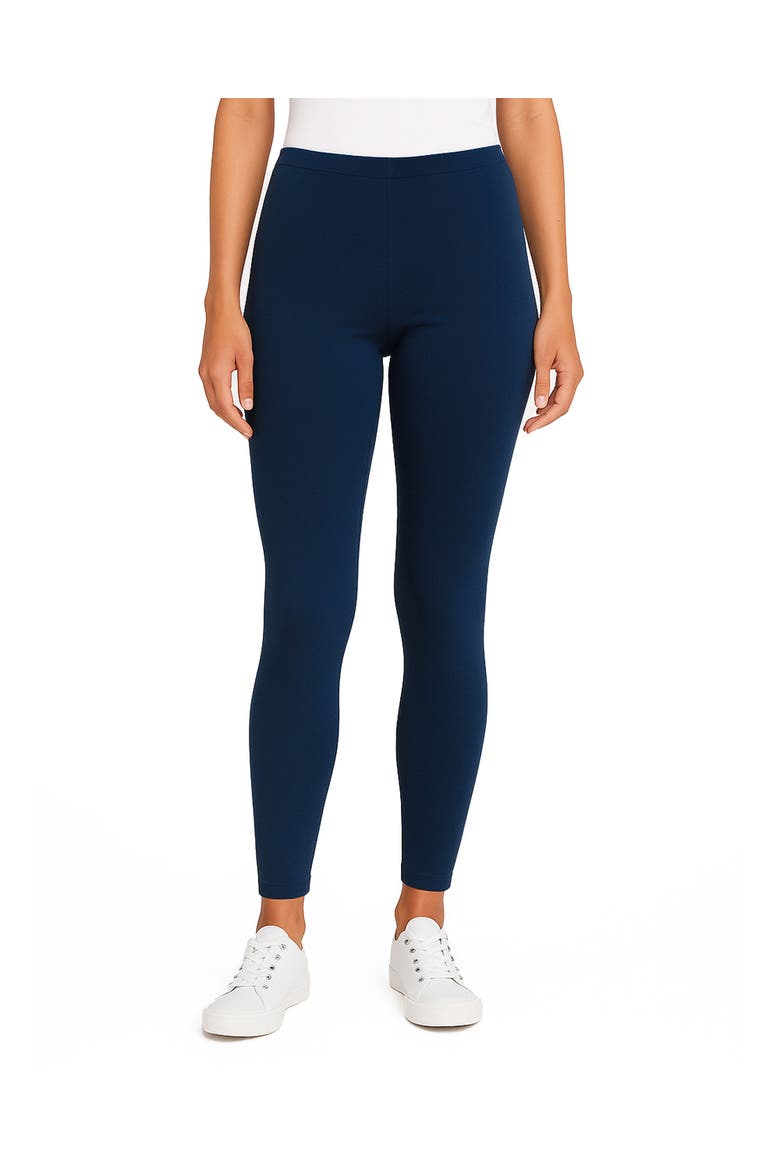 Women's Soft 100% Cotton Everyday Wear Leggings, Main, color, Navy