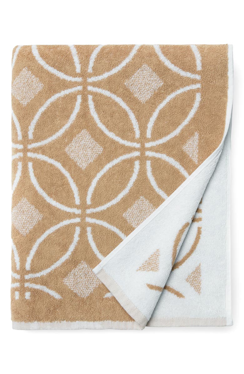 SFERRA Anacapri Terry Cloth Beach Towel, Main, color, Sand