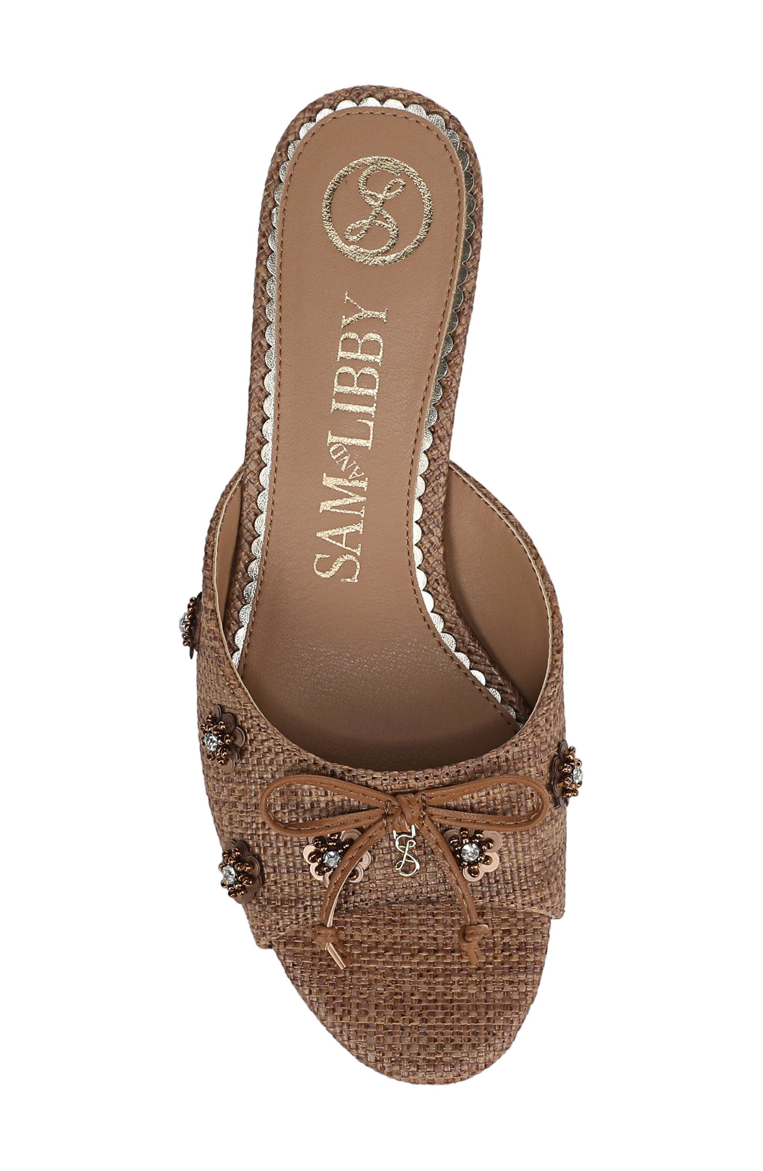 SAM & LIBBY Olliefluer Kitten Heel Slide Sandal, Alternate, color, Ash Brown