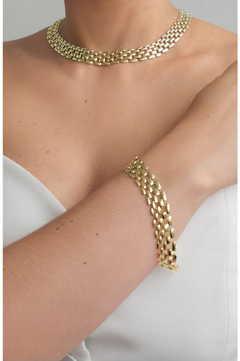 Flex Chain Bracelet, Alternate, color, GOLD