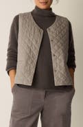 Eileen Fisher V-Neck Quilted Vest