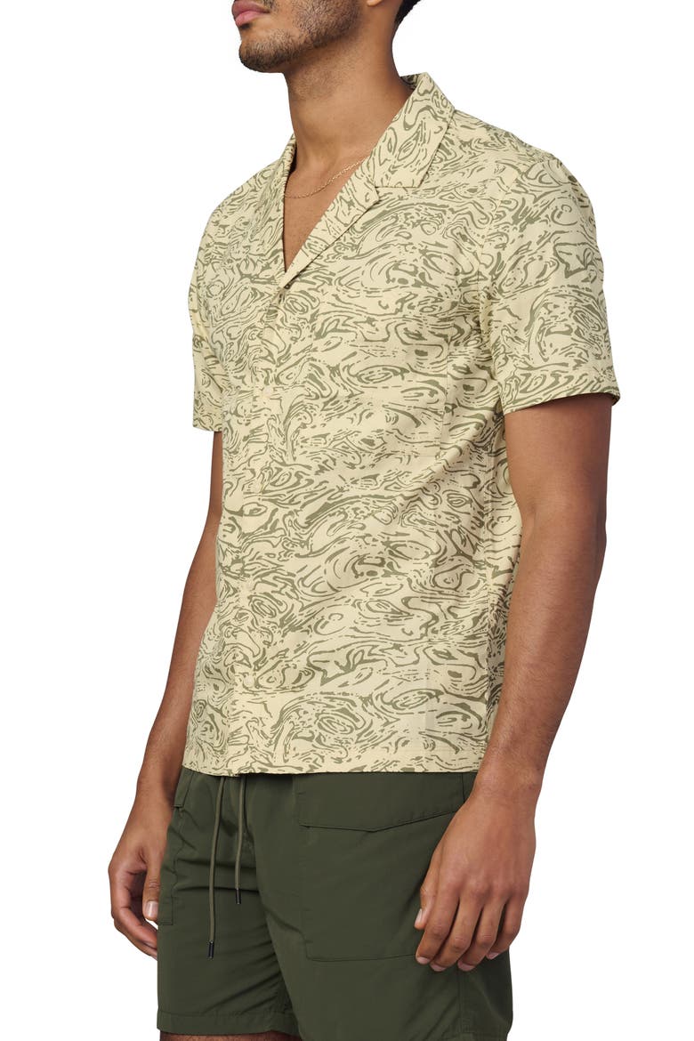 Abstract Cotton Camp Shirt, Alternate, color, TROPICAL GREEN
