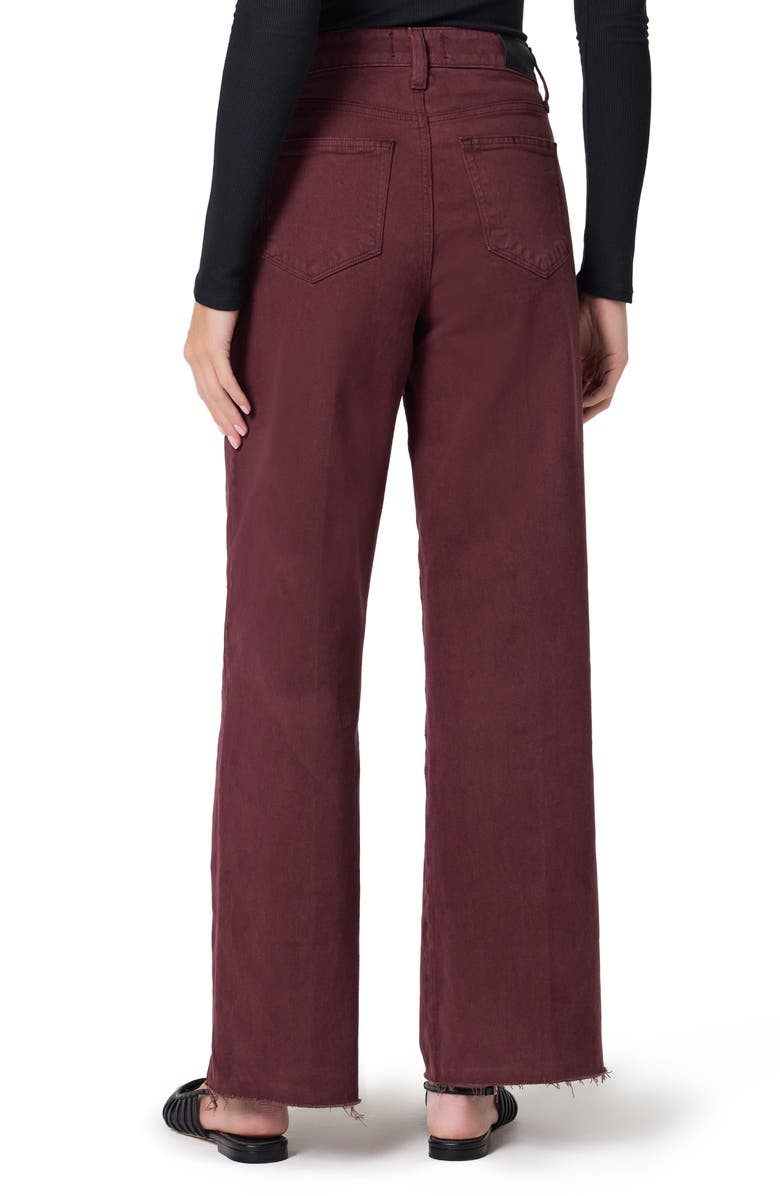 PAIGE Anessa Raw Hem High Waist Wide Leg Jeans, Alternate, color, 