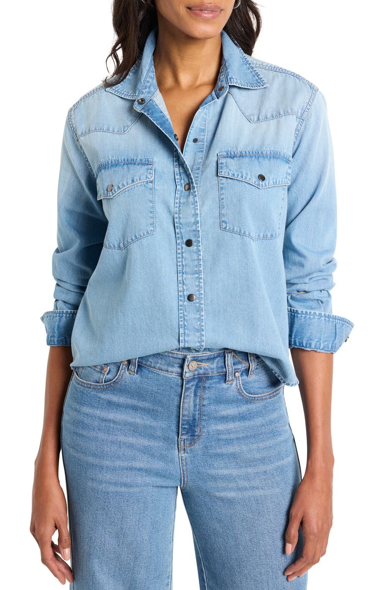 NIC+ZOE The Western Denim Shirt, Main, color,