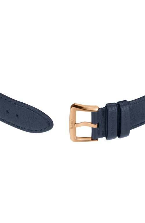 RADO RADO FLORENCE AUTOMATIC LEATHER STRAP WATCH, 39MM