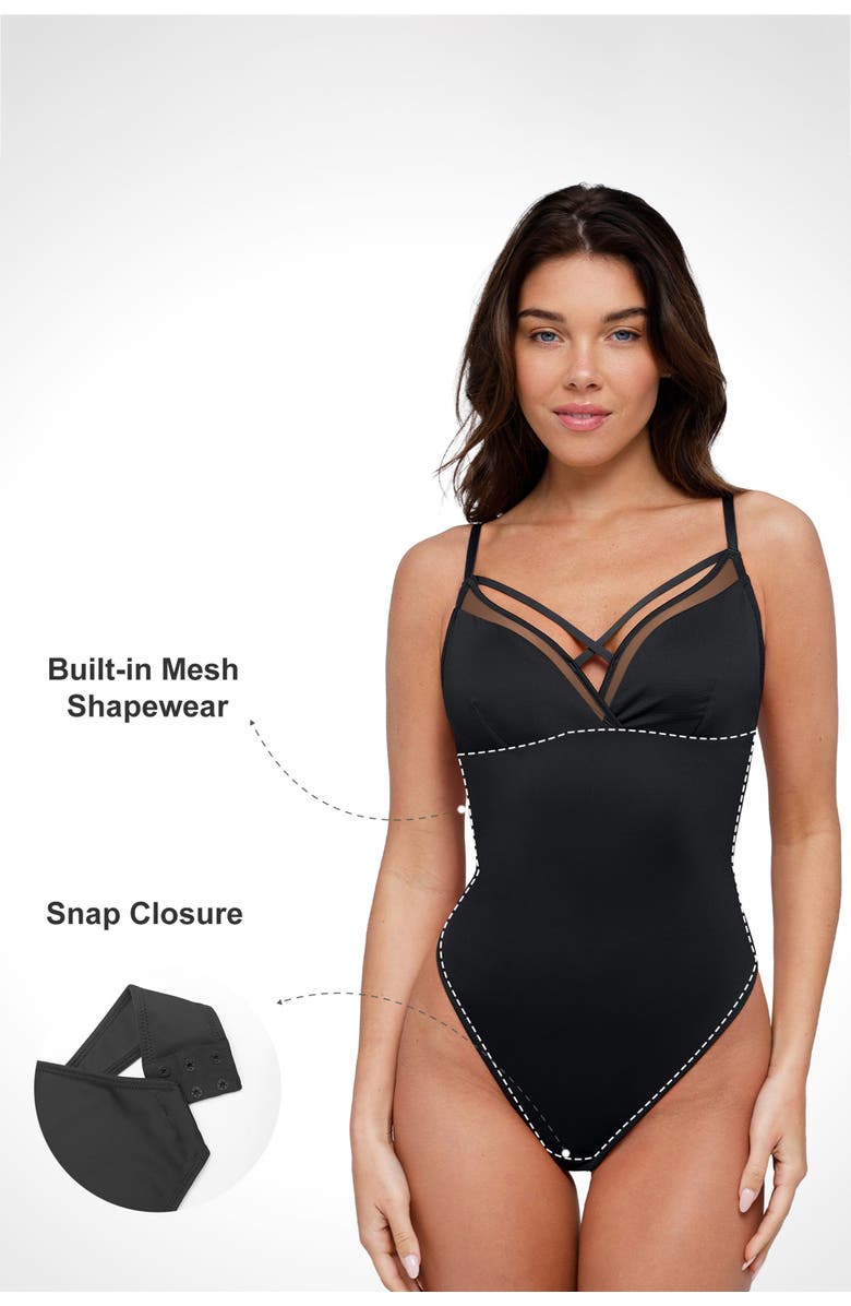 Popilush Shapewear Sheer Mesh Sleeveless, Alternate, color, 