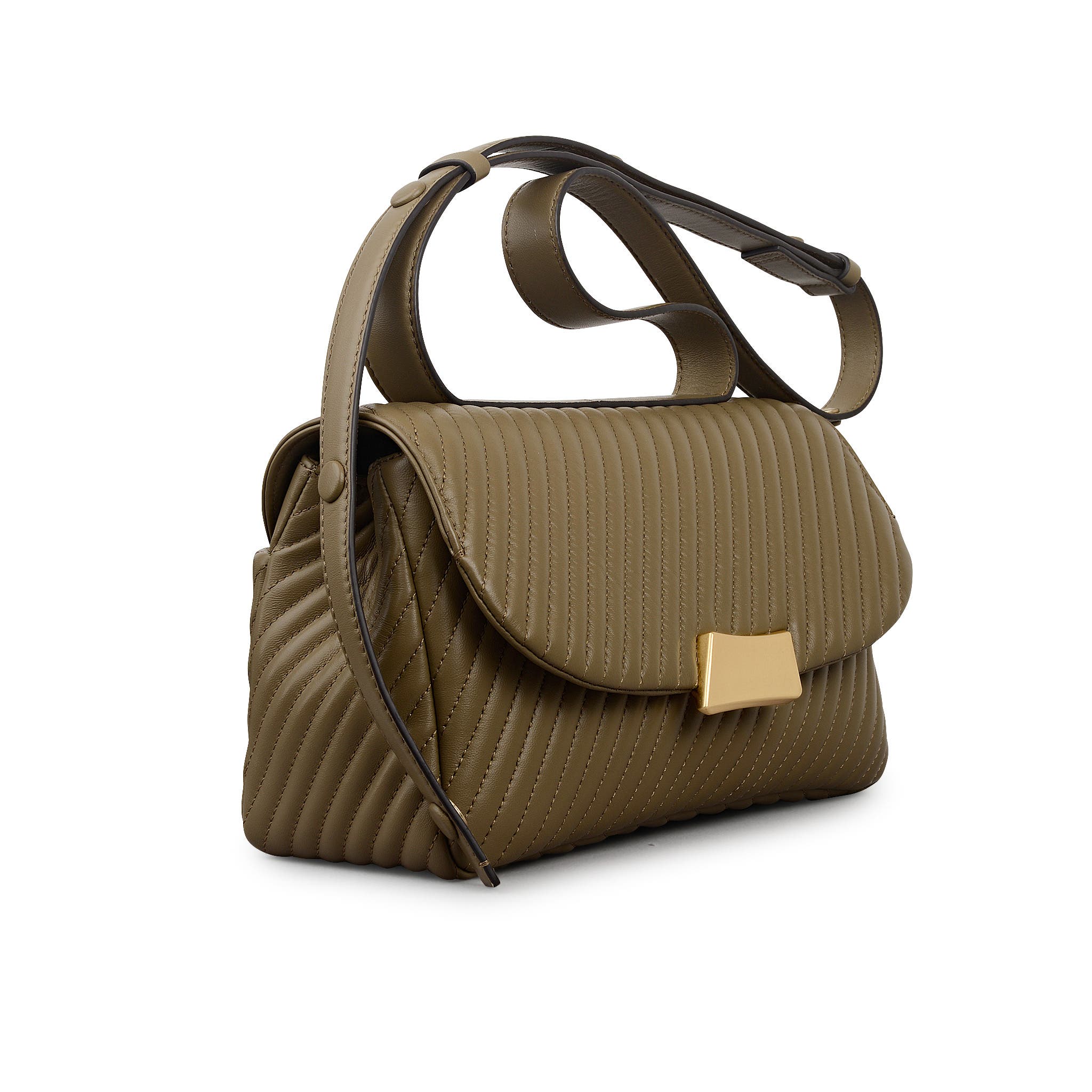 The Belsize - Quilt Medium Flapover Crossbody Bag, Alternate, color, Acorn