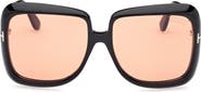 TOM FORD Lorelai 59mm Square Sunglasses