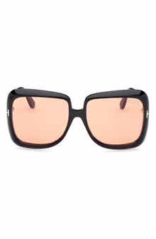 TOM FORD Lorelai 59mm Square Sunglasses