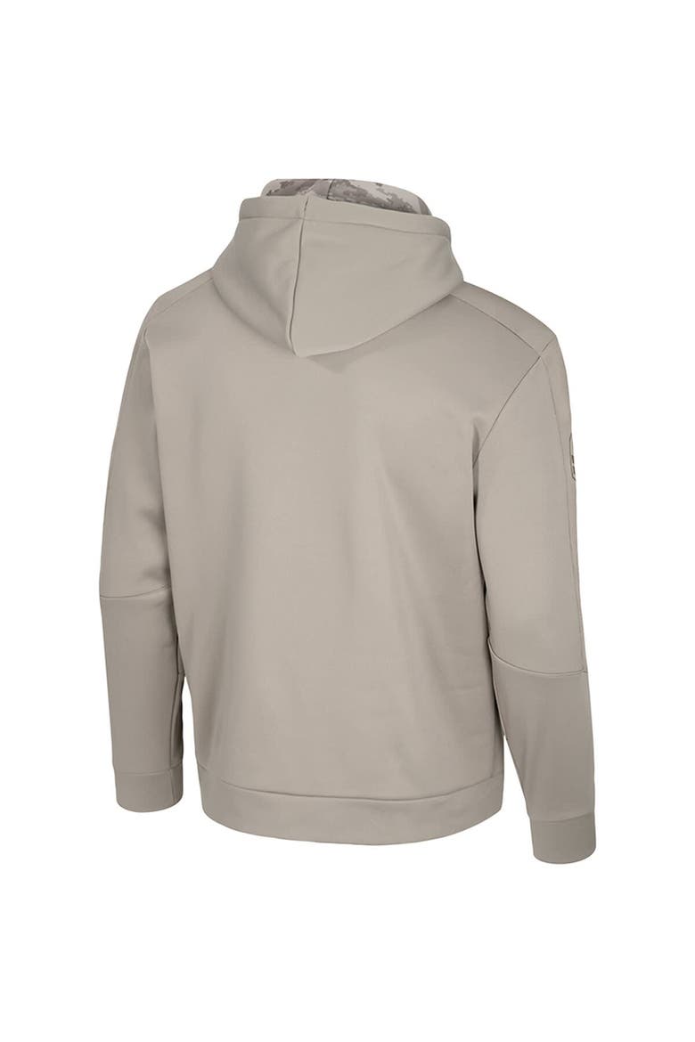 Men's Colosseum Oatmeal Ole Miss Rebels Big & Tall Operation Hat Trick Battalion Hoodie Sweatshirt, Alternate, color, Oatmeal
