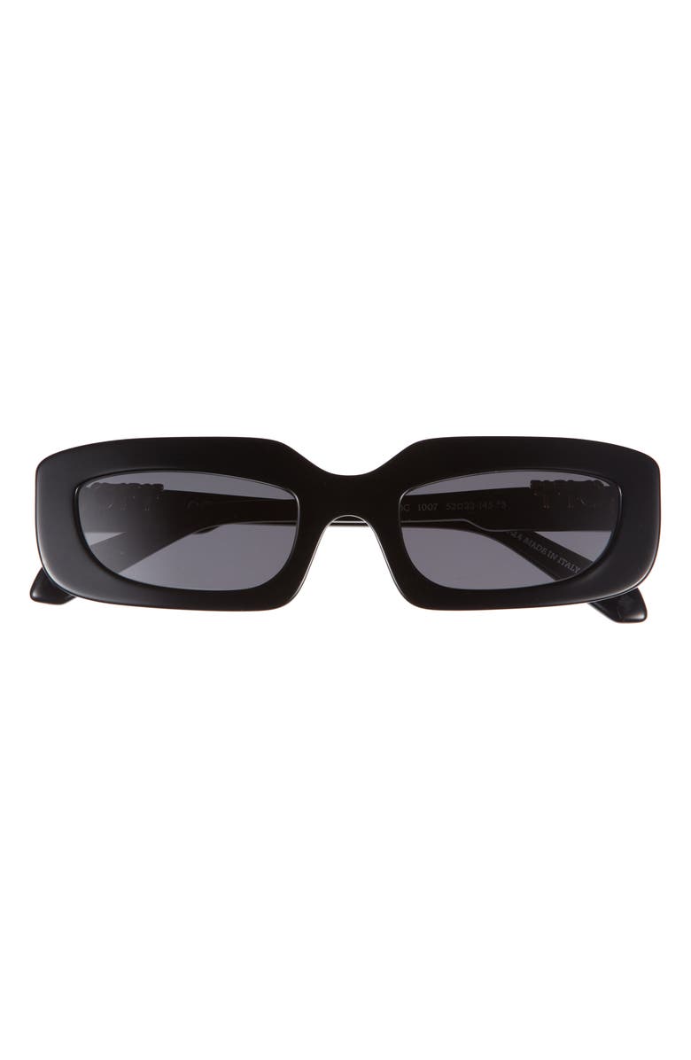 Off-White 52mm Renton Rectangle Sunglasses, Main, color, Black Dark Grey