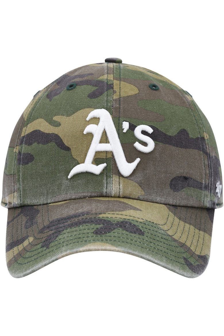 Men's '47 Camo Oakland Athletics Team Clean Up Adjustable Hat, Alternate, color, Camo