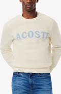 Lacoste Intarsia Logo Wool Crewneck Sweater