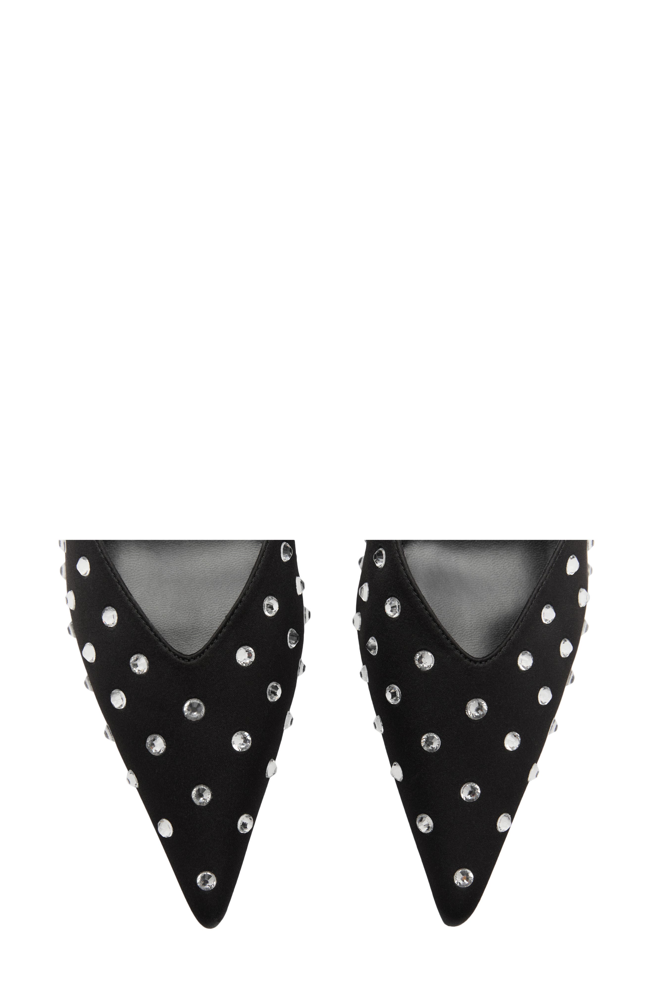 MANGO Crystal Pointed Toe Mule, Alternate, color, 