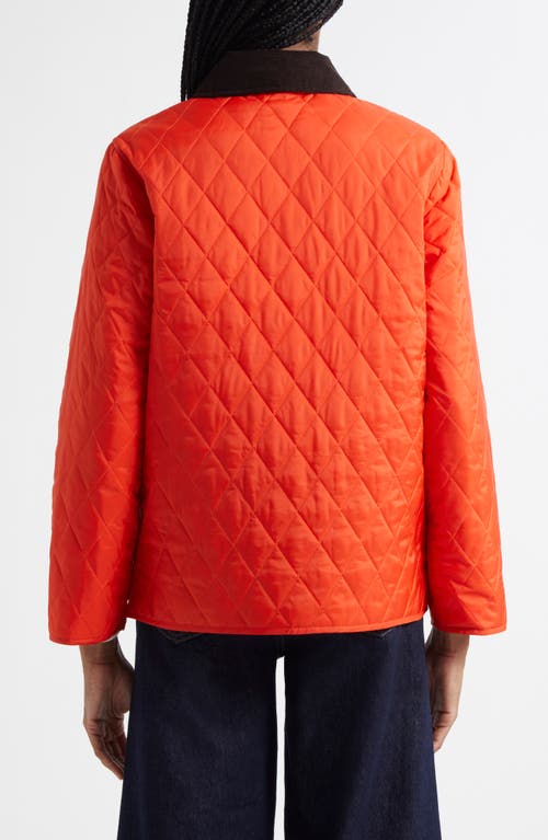 Sporty And Rich Sporty & Rich Vendome Quilted Nylon Jacket In Squash
