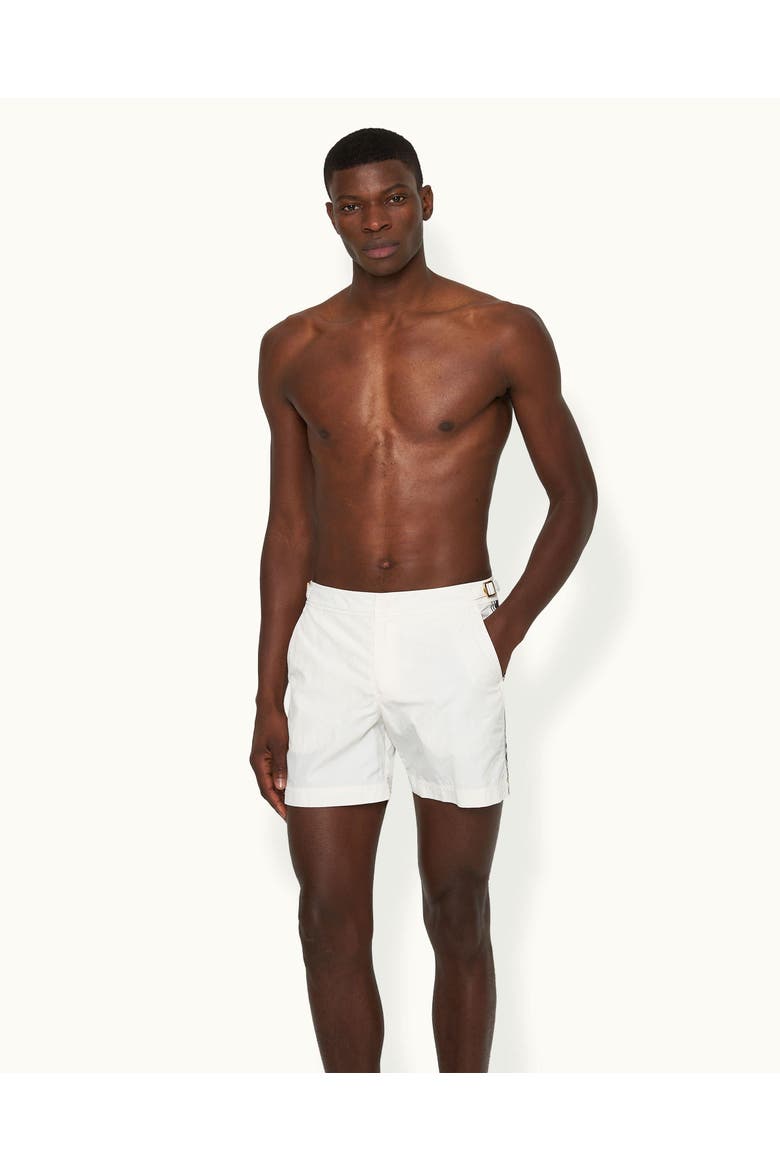 Bulldog Tailored-Fit Swim Shorts, Alternate, color, WHITE SAND