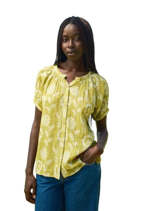 Salome Button Front Raglan Blouse