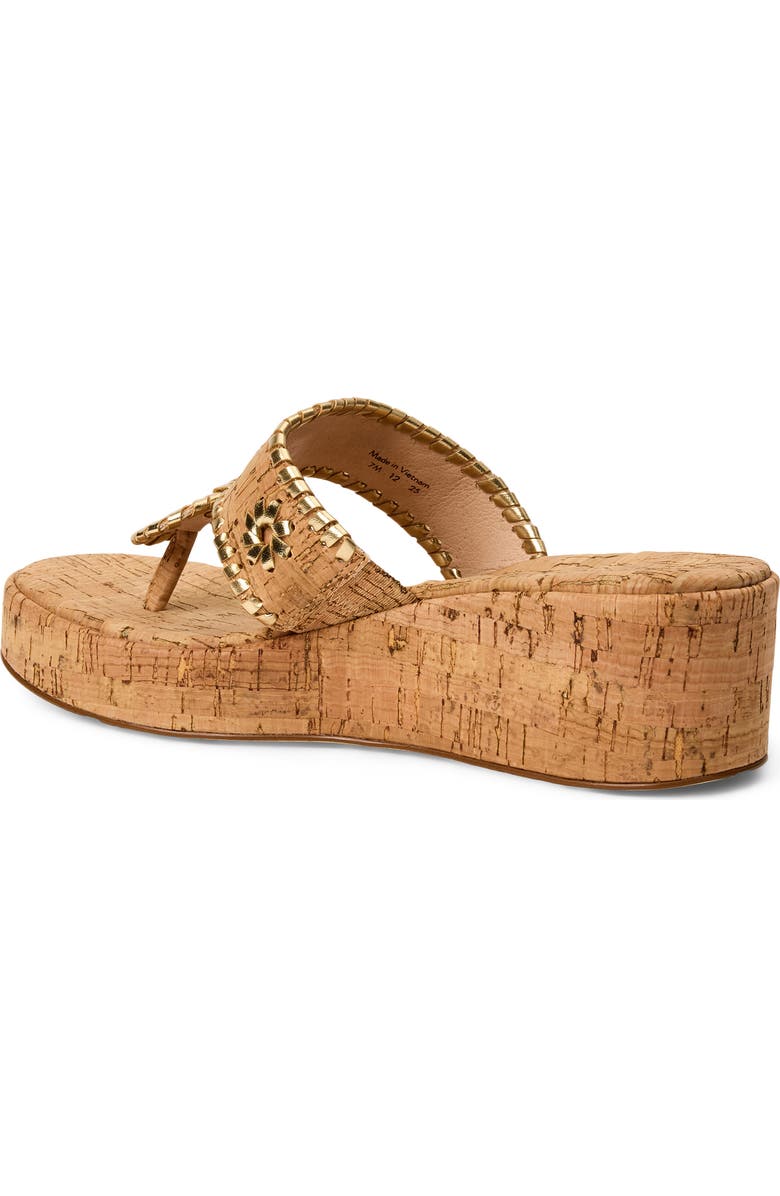 Jack Rogers Jacks High Wedge Sandal, Alternate, color, Cork/ Gold