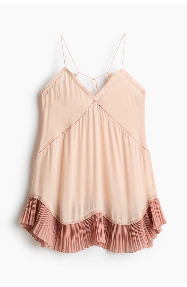 H&M Lace-trimmed Slip Dress, Main, color, Powder Pink
