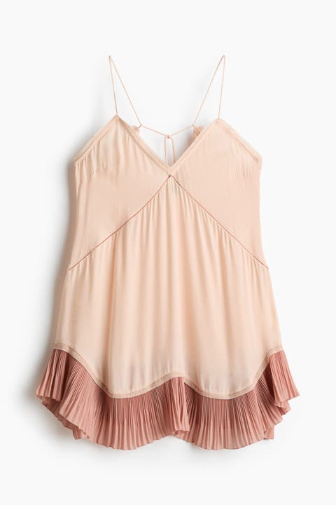 Lace-trimmed Slip Dress