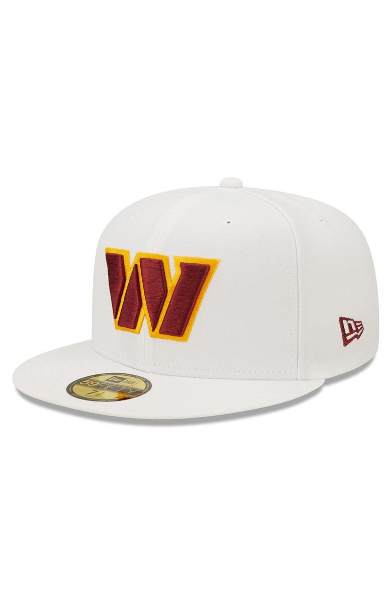 New Era Men's New Era White Washington Commanders Omaha 59FIFTY Fitted Hat, Alternate, color, 
