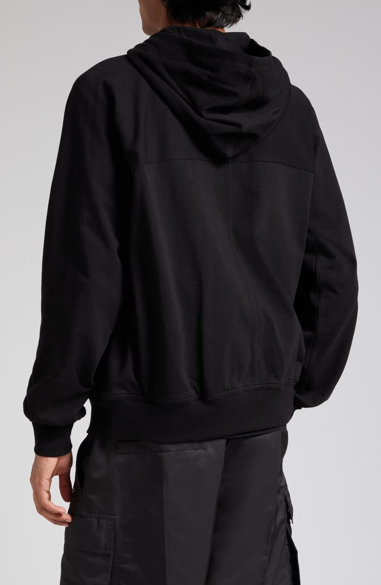 Rick Owens Oversize Cotton Zip Hoodie, Alternate, color,