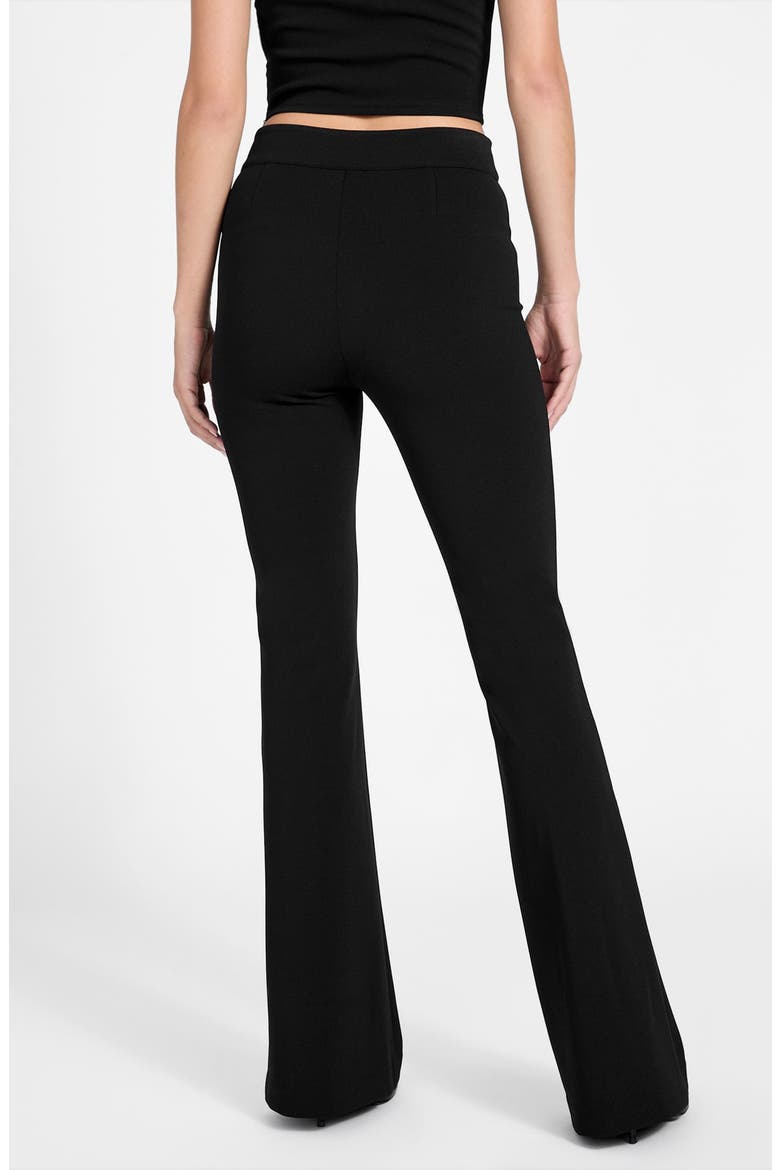 Evelina Flare Leg Stretch Pants, Alternate, color, BLACK