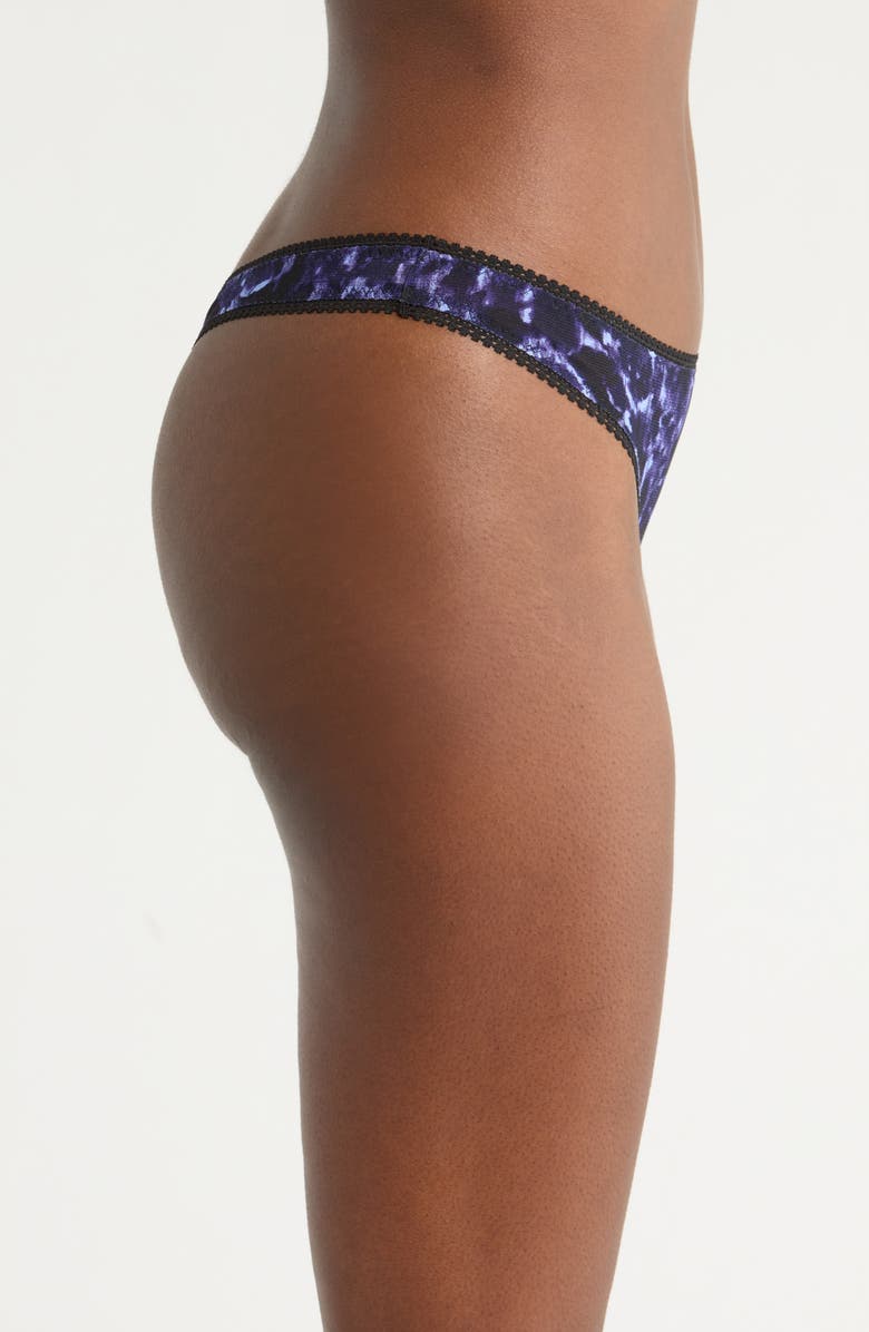 On Gossamer Triple Mesh Print Thong, Alternate, color, Marble Sea