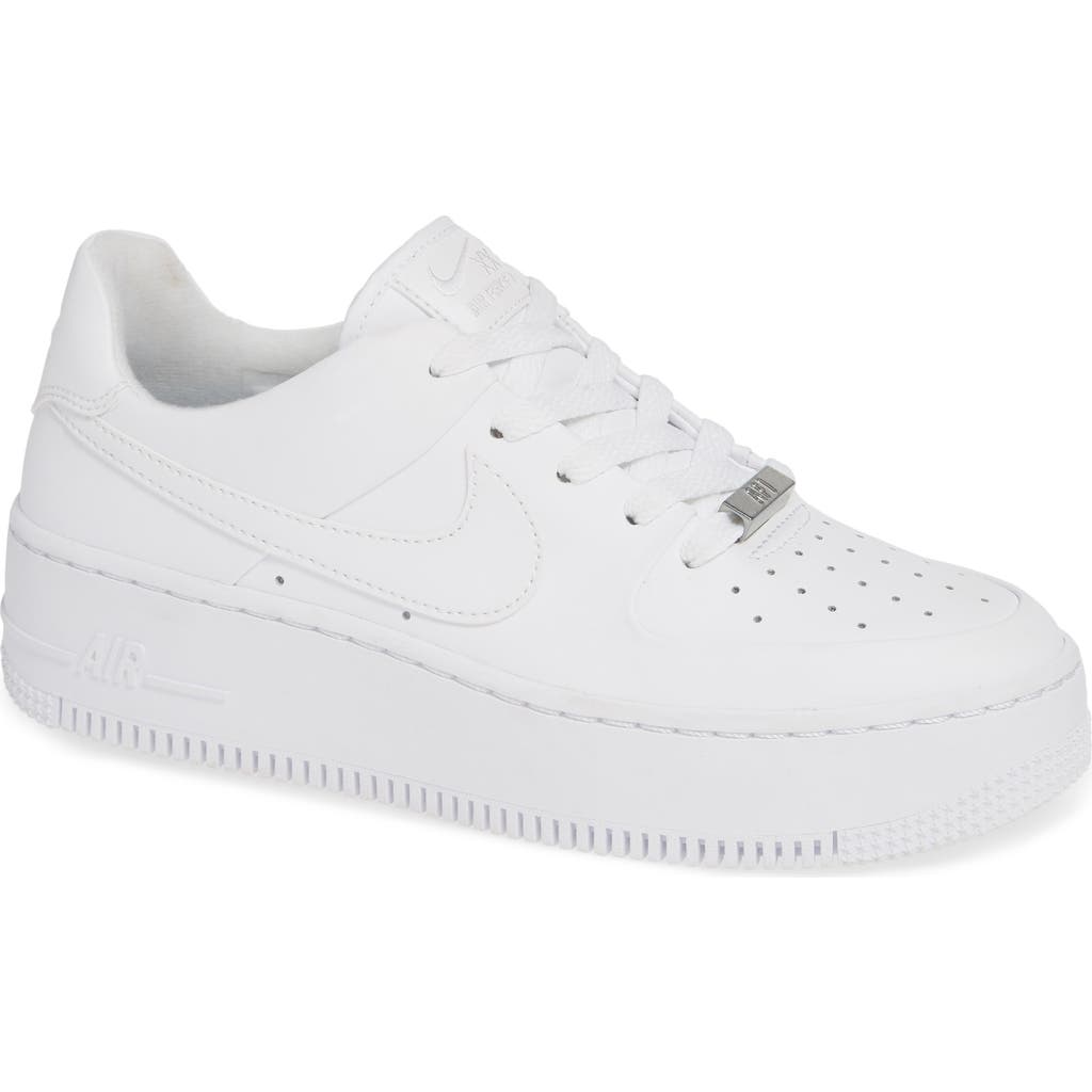Nike Air Force 1 Sage Low Platform Sneaker In White