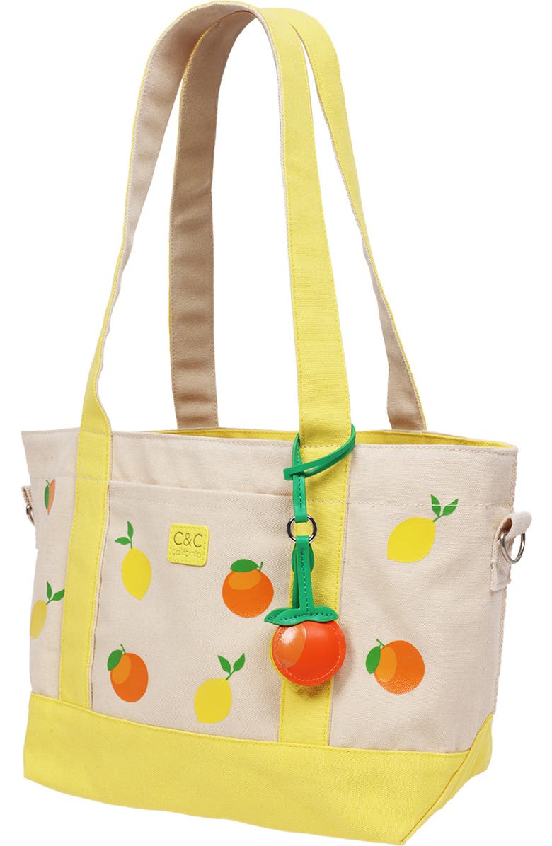 C & C California Citrus Fruit Tote Bag, Alternate, color, Yellow