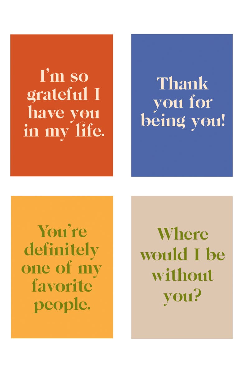 Aya Paper Co. Gratitude 4-Pack Card Set, Main, color,