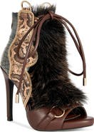 AZALEA WANG Heather Mixed Media Stiletto Sandal