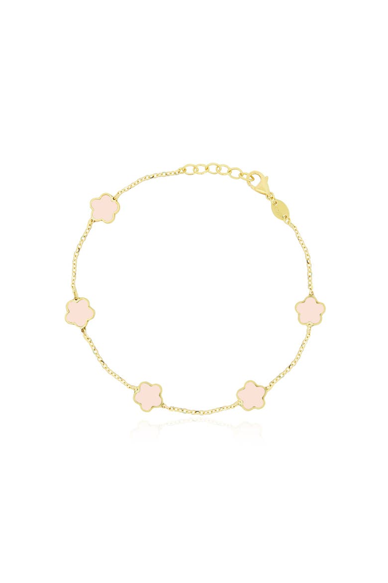 Pink Pearl Flower Bracelet, Main, color, Pink Pearl