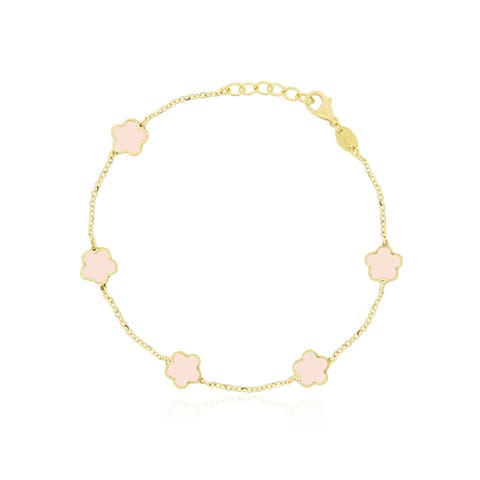 Pink Pearl Flower Bracelet
