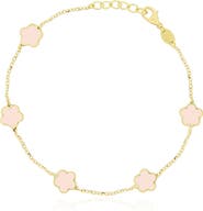 The Lovery Fine Jewelry Pink Pearl Flower Bracelet