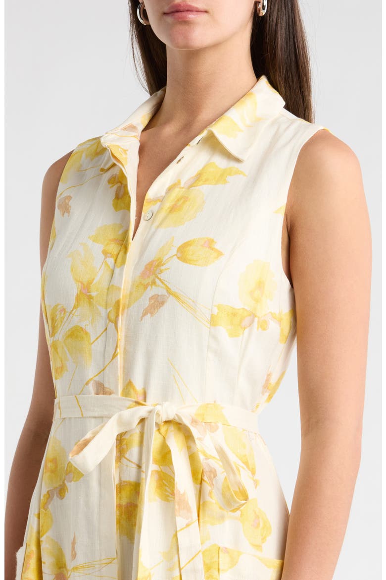 Floral Print Shirtdress, Alternate, color, NEW IVORY