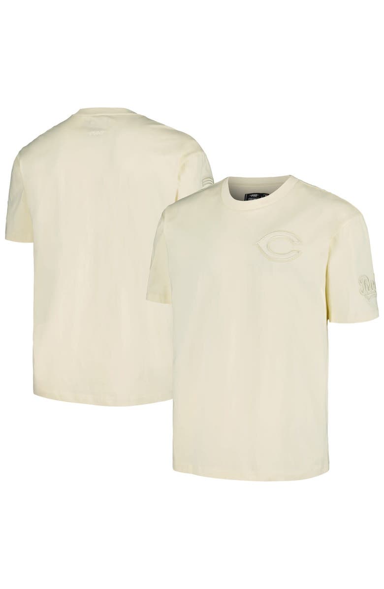 PRO STANDARD Men's Pro Standard Cream Cincinnati Reds Neutral CJ Dropped Shoulders T-Shirt, Main, color, Cream