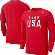 Nike Men's Nike  Red Team USA Dri-FIT Long Sleeve T-Shirt