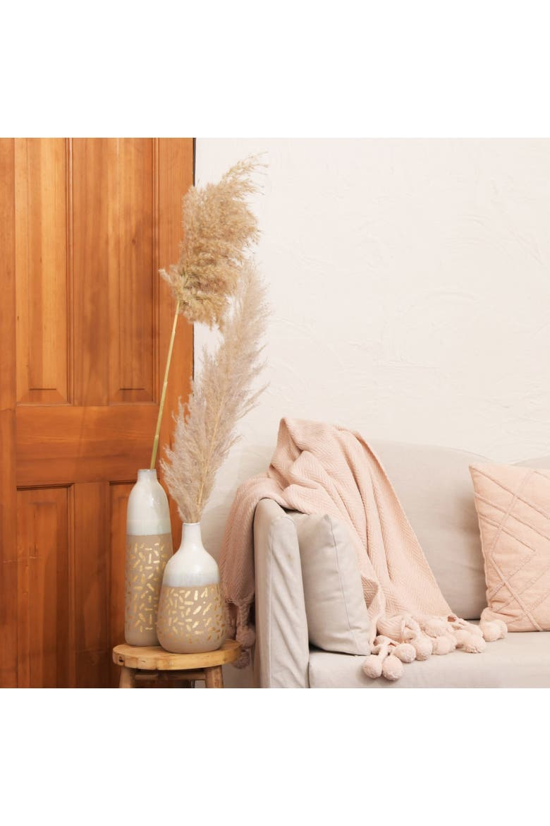 Vase with Pattern, Alternate, color, Tan
