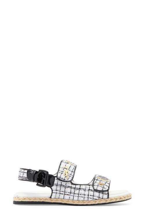 Karl Lagerfeld Paris Charlay Slingback Sandal In White/black