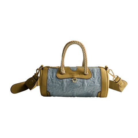 Quilted Horseshoe Mini Duffel Crossbody Bag