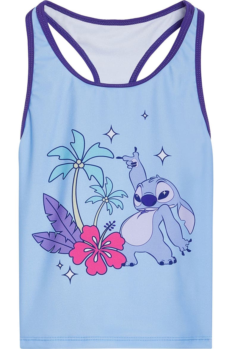 Lilo & Stitch Swimwear 2-Piece Tankini and Swim Shorts Set, Alternate, color, Stitch Angel Sky Blue