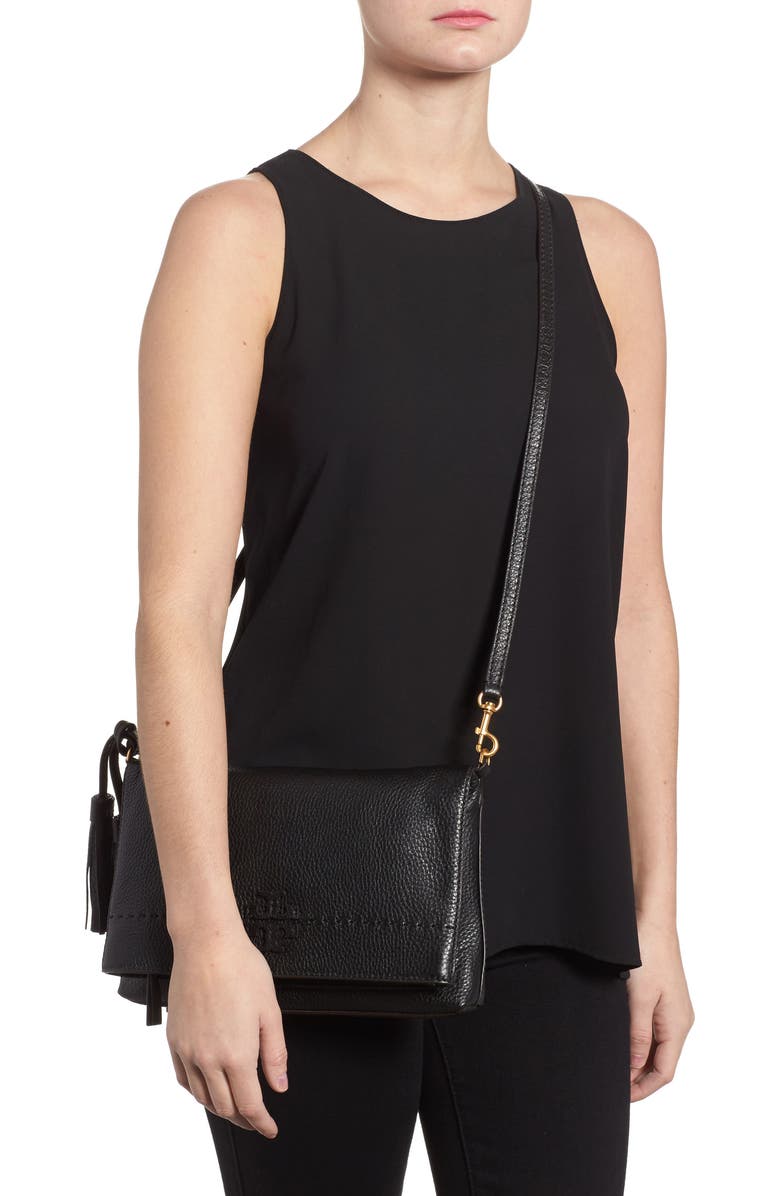 Tory Burch McGraw Leather Crossbody Bag, Alternate, color,